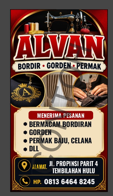 ALVAN Bordir Gorden Permak